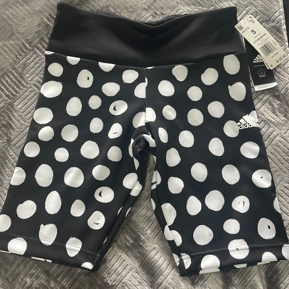 Adidas Aeroready training shorts. Black/white. Size Small